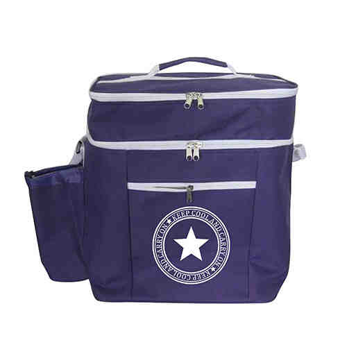 Multiple usage picnic cooler bag with cup holder and front pocket WD2-116